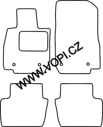 Passgenaue Gummi-Matten Mazda CX-3 2015 -> - Beige